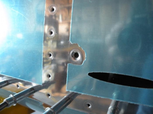 Almost missed dimpling this hole...