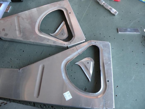 Modifying two of the inboard seat ribs.