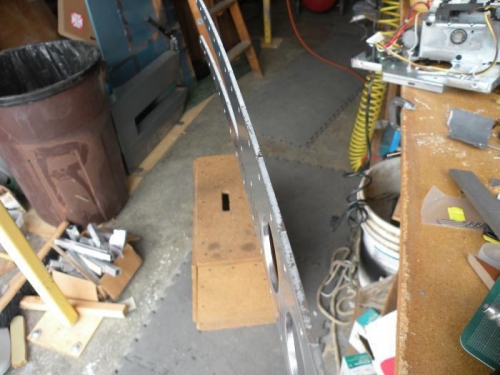 Gnarly punch marks on the spar doubler.