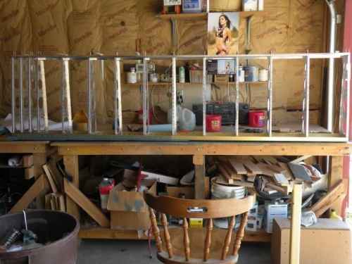 Assembled left wing skeleton. Beginning to look like a wing!