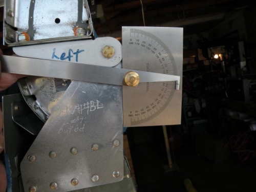 Angle at neutral position = 82 degrees.