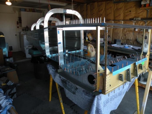 Center and aft fuselage sections joined for the first time.