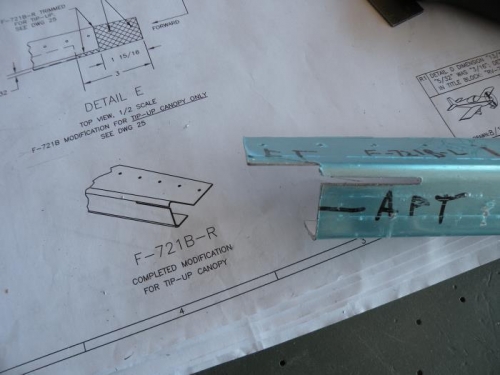 F-721-L canopy deck trimmed per plan.