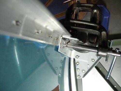 Fit of the upper left engine mount bracket.