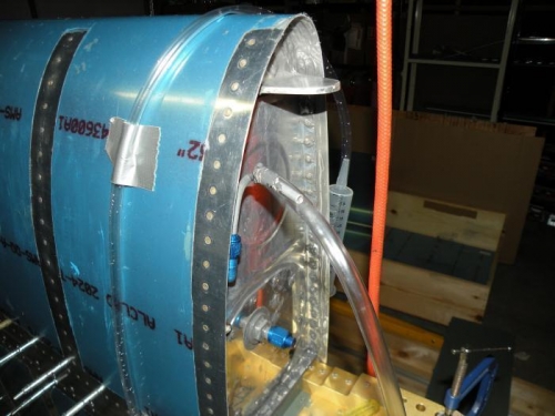 PVC tubing sealed to vent line adapter for a manometer test in a couple of days.