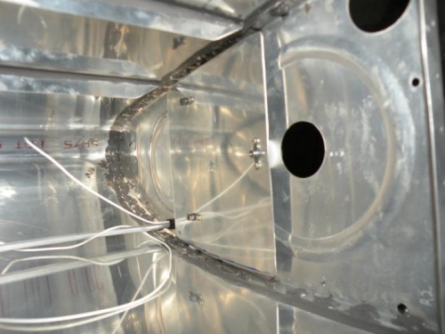 Inboard plate trimmed for the specified 3/16