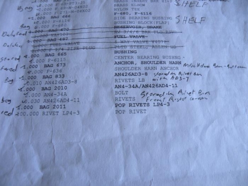 Found spacer bolts in rivet bin.