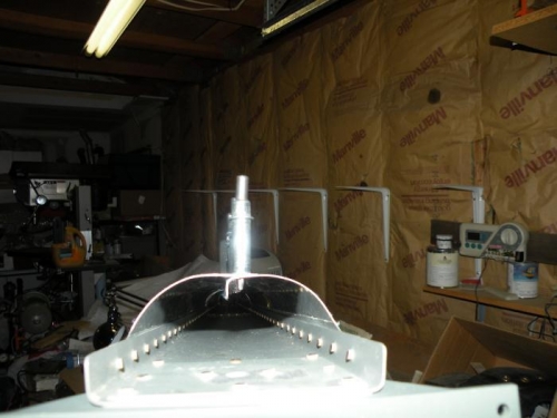 Rather flat leading edge after clecoing the lower end of the leading edge.