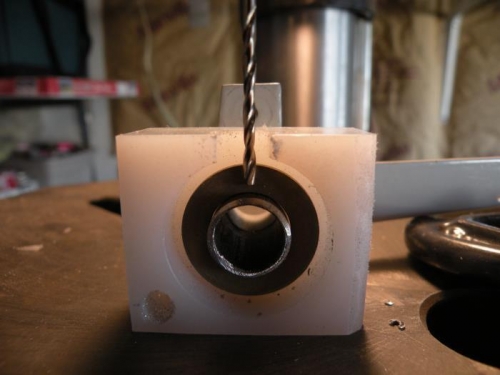 Drilling for the cotter pin.