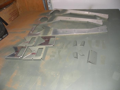 The last center fuselage parts (for now) prepped and primed.