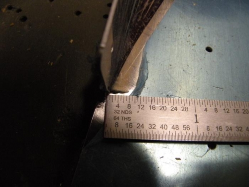 OOPS! A 1/4-inch crack...