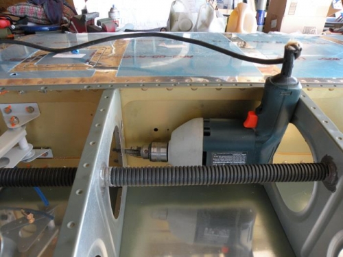 Barely enough room to get the drill in.