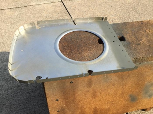 F-710 bulkhead is final drilled, deburred, scuffed, cleaned, and primed.