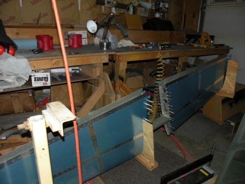It's a bit easier to reposition for riveting various sections with the stab in fixtures on the floor.