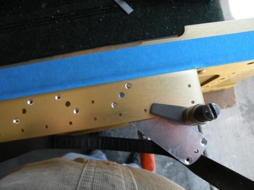 Jig in place, ready to countersink.
