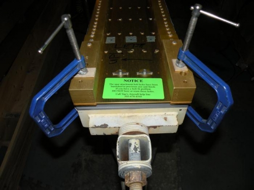 Inboard end secured and protected.