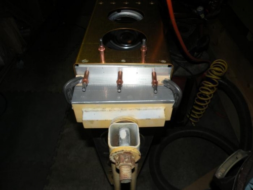 Outboard end secured and protected.