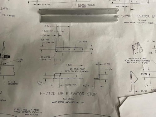 Drawing and stock to fabricate the F-712D