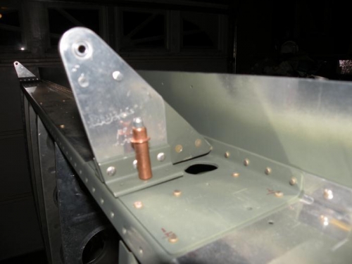 Left inboard aileron bracket needs a bit of trimming to fit the rear spar.