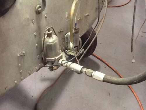 Gascolator and old hose.