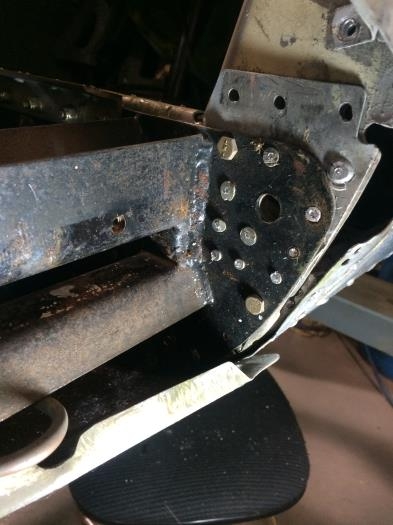 Right doorpost bottom - drilling started.