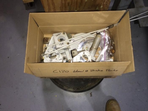 Box of wheel parts.