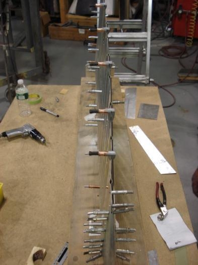 Lined up with laser.