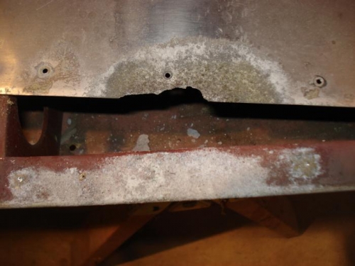 Trailing edge corrosion.