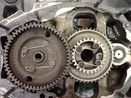 Gears installed, safetied.