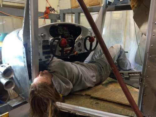 Removing windsheild nuts.