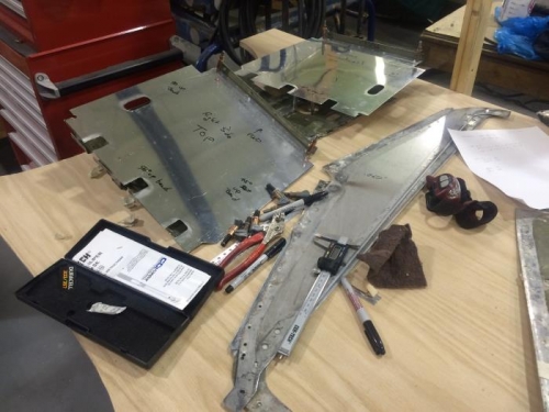 Alsost completed floor panels.