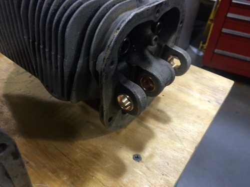 Bushings inserted not yet reamed.