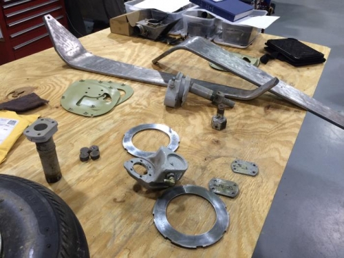 Wheel parts disassembled.