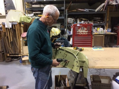 Ceremonial first rivet.