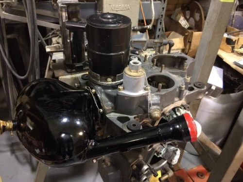 Generator and oil sump installed.