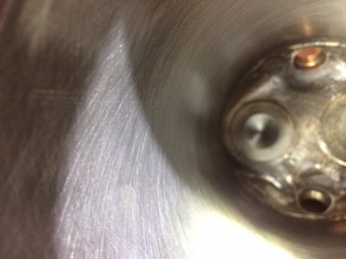 Honed cylinder wall.