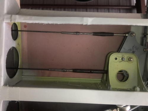 Right wing aileron cables.