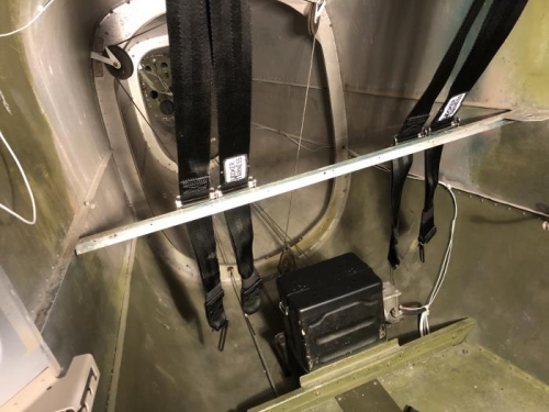 Shelf gone, old brace not suitable.