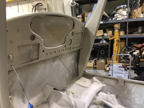 Panel with Rustoleum Sandstone.