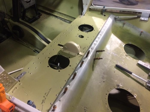 Gearbox cover rivetted, pan started.