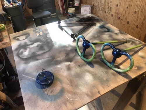 Yokes, trim wheel, FWF parts.