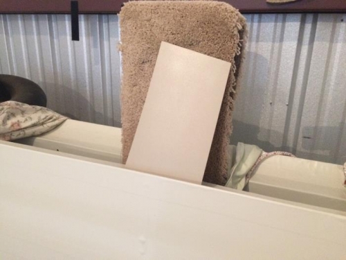 Test panel next to wing.