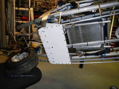 Sheet metal installed for transponder ground plane.