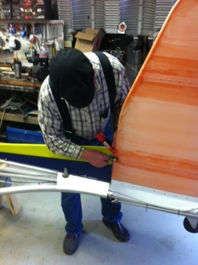 Installing dorsal fin