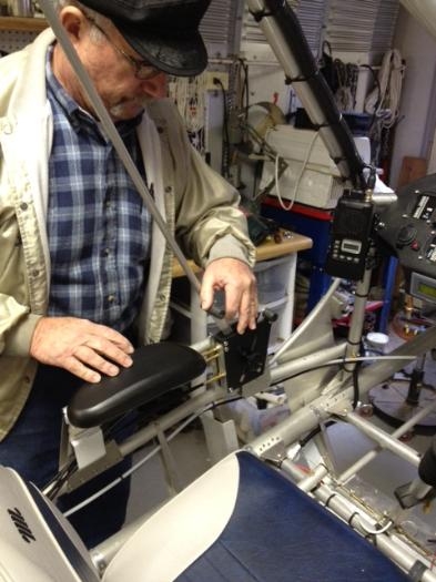 Arm rest with throttle quadrent