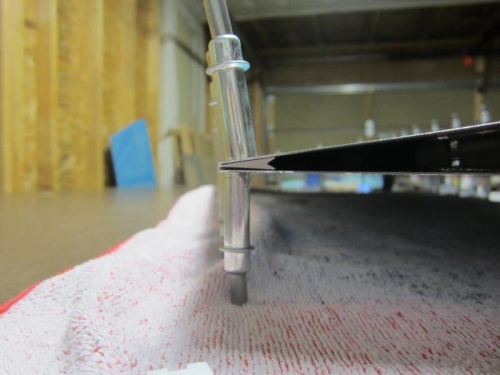 Wedge countersunk and reassembled