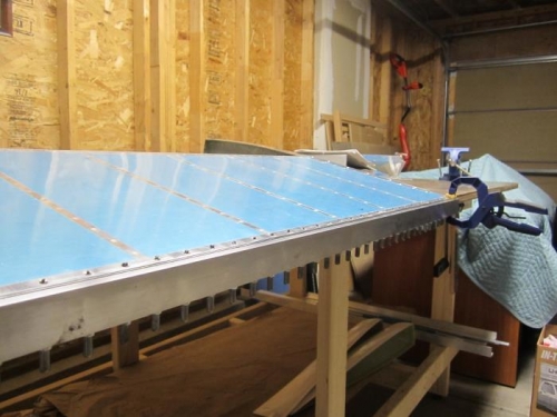 Glued and clecoed w/angle.