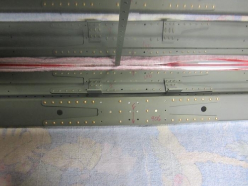 Completed center sections