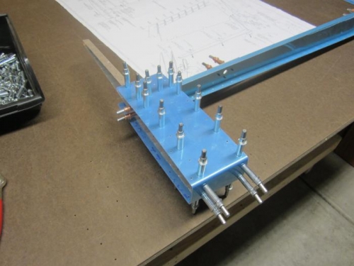 Counterbalance skin clecoed