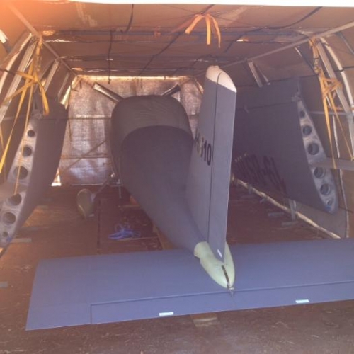 Nose wheel ramp to lower tail